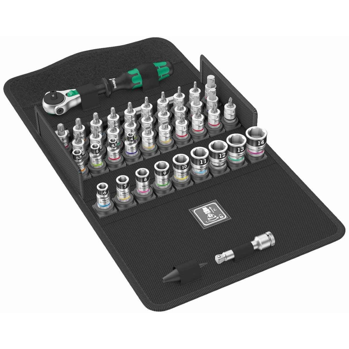 Wera Sa All In Zyklop Speed Ratchet Set Drive Metric Piece