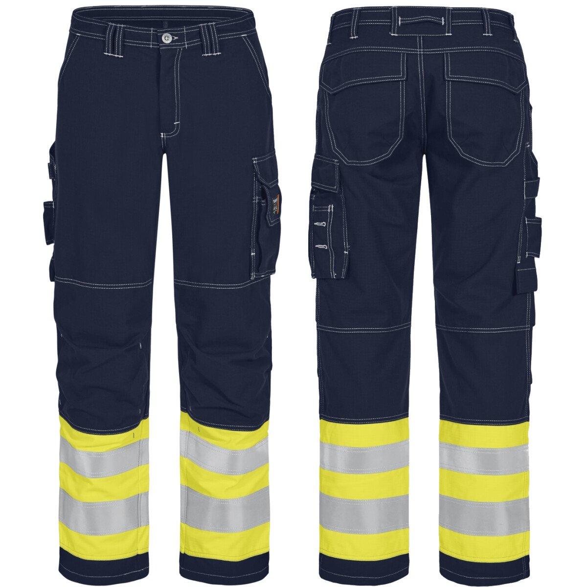 Tranemo 582181 Flame Retardant trousers HiVis Yellow/Navy C58 42" waist