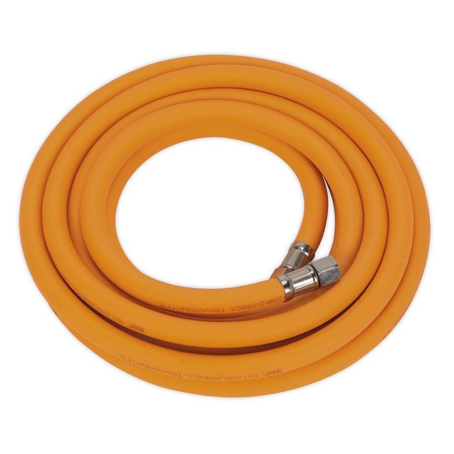 Sealey AHHC5 Air Hose 5mtr x ø8mm Hybrid High Visibility with 1/4BSP Unions  from Lawson HIS