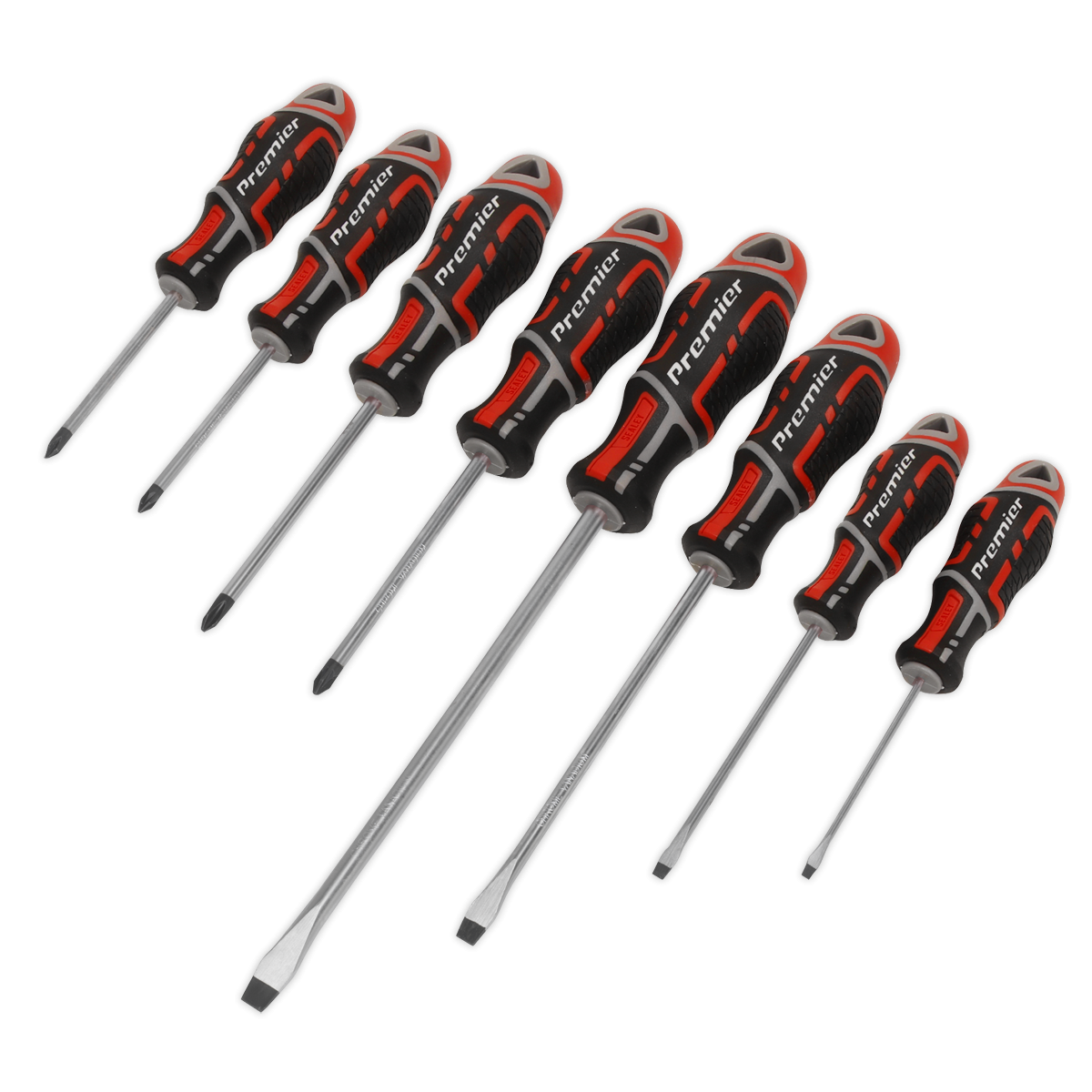 Sealey AK4322 Screwdriver Set 8pc GripMAX - Red