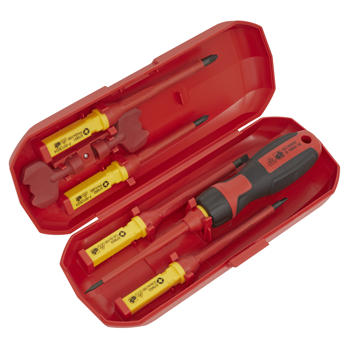 Sealey AK61280 Screwdriver Set Interchangeable 8pc - VDE Approved