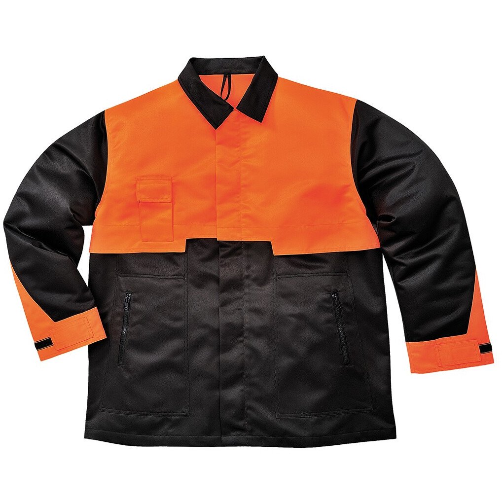 Multipocket Blouson Orange Technical Fabric