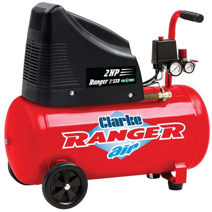 Clarke 2242035 Ranger 7/550 7.8cfm 50 Litre 2HP Air Compressor 230V