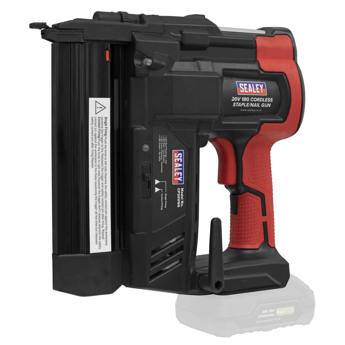 Sealey CP20VNG Cordless Nail/Staple Gun 18G 20V Lithium-ion - Body Only