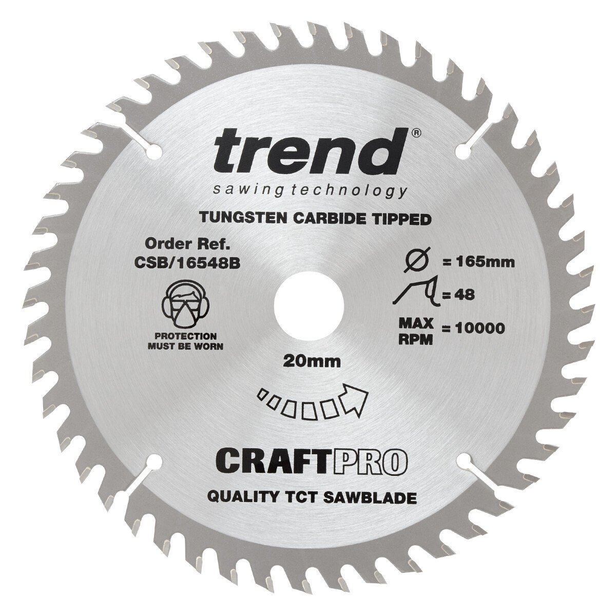 Trend CSB/16548B Craft saw blade 165mm x 48 teeth x 20mm