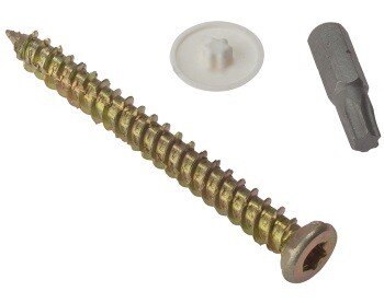 Forgefix CFS92 Concrete Frame Screw Torx® Type High-Low Thread ZYP 7.5 x 92mm (Box of 100) FORCFS92