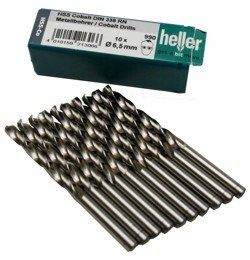 Heller 21290 8 990 5% Cobalt 4.9mm x 86mm HSS-CO Jobber Twist Drill (Packet of 10)