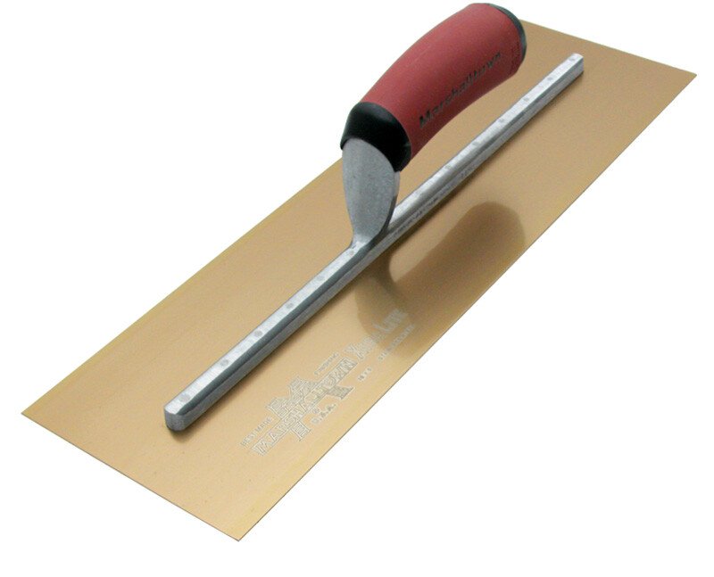 Marshalltown MPB145GSD Pre Worn Plasterers Trowel Gold Stainless Steel 14 x 5"