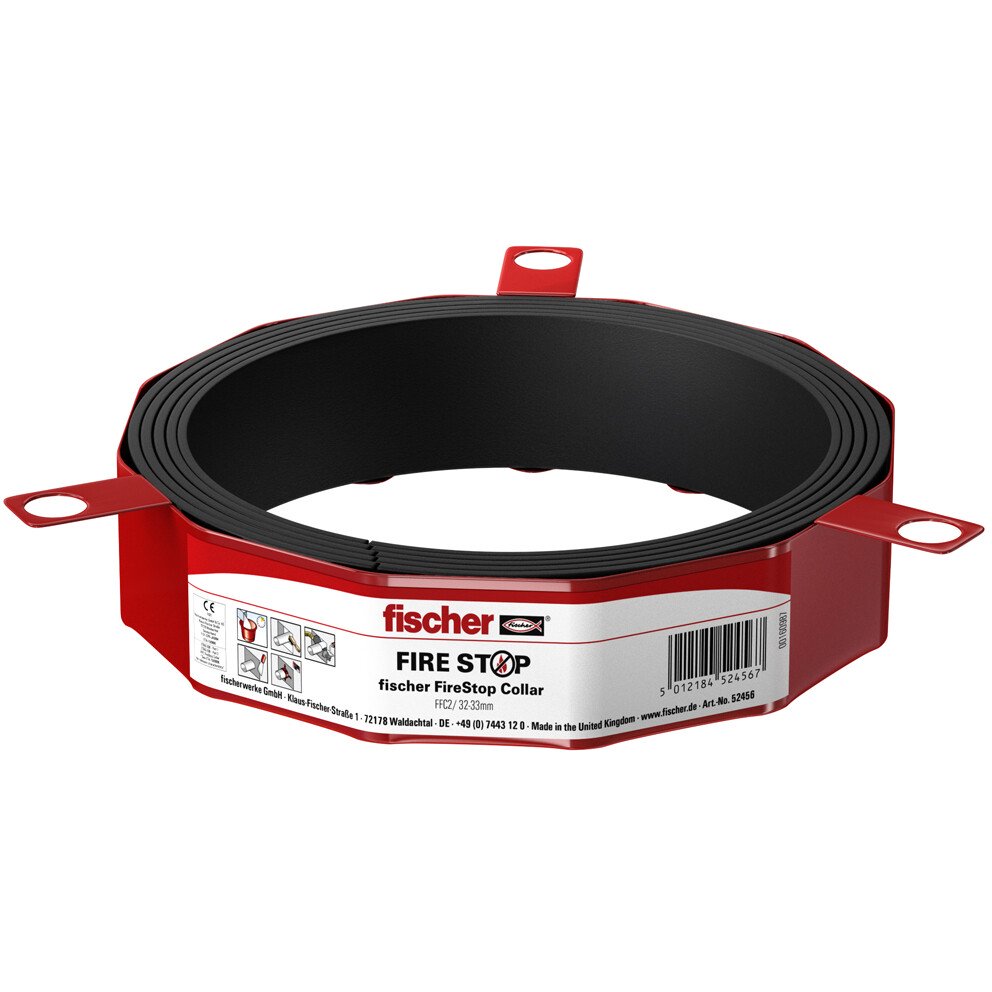 Fischer Firestop 52500  FFC 2/160  160mm Red/Black Fire Collar