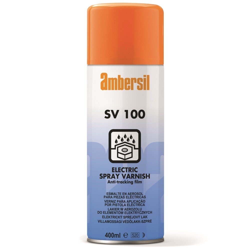 Ambersil 31892-AA Box of 12 SV100 Electric Spray Varnish Anti-Tracking Insulating Film 400ml