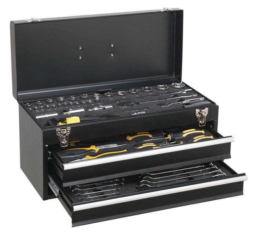Sealey S01055 Portable Tool Chest 2 Drawer with 90pc Tool Kit