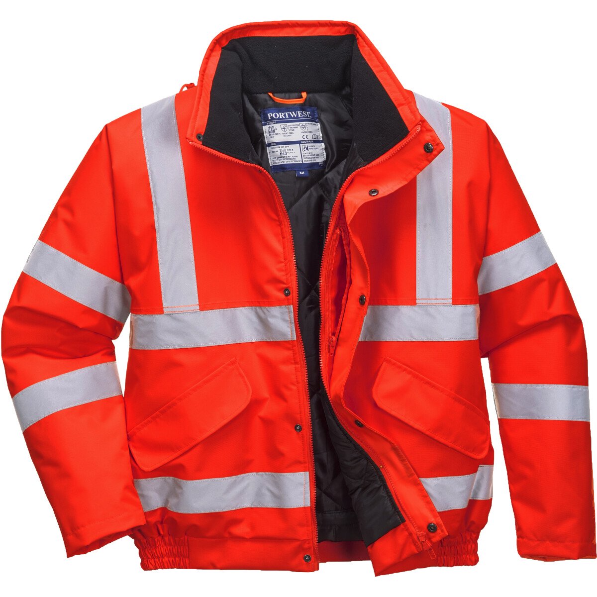 Portwest S463 Hi-Vis Bomber Jacket - Red from Lawson HIS