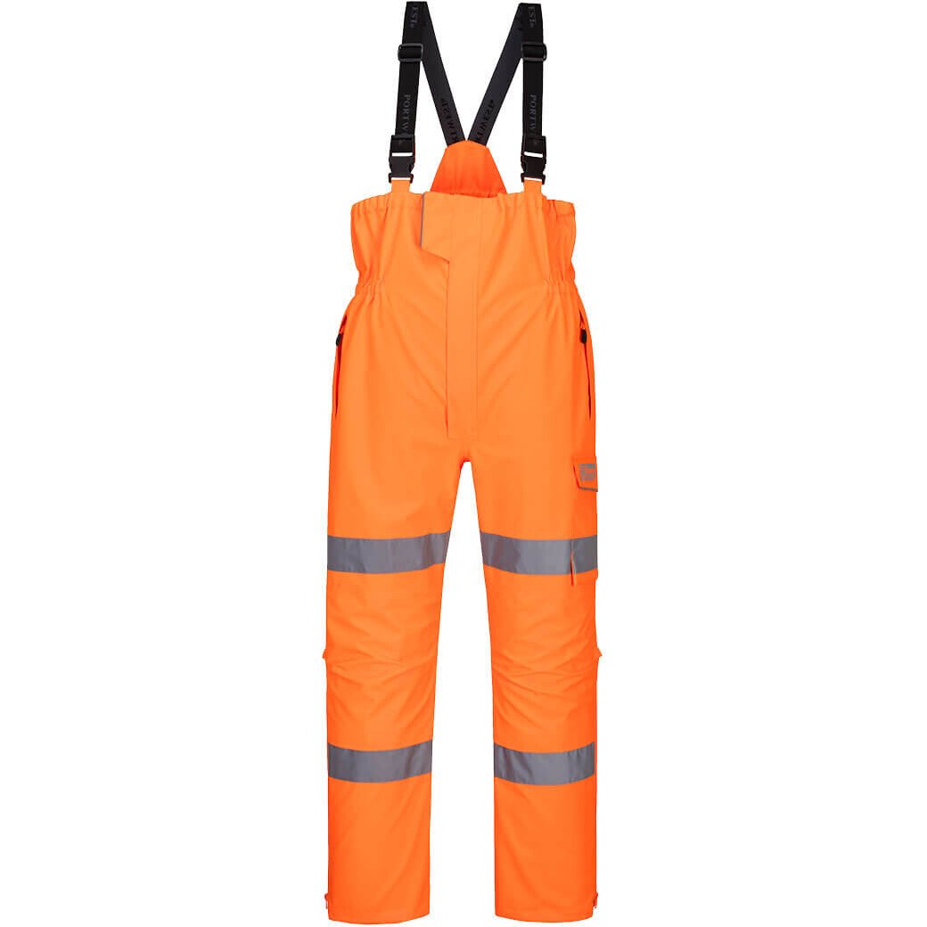 Portwest S594 Extreme High Visibility Waterproof Bib and Brace - Orange ...