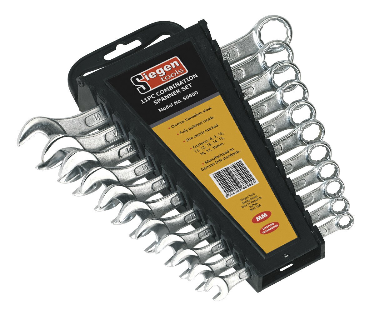 Sealey S0400 Combination Wrench Set 11pc Metric