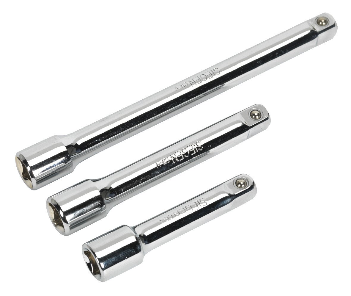 Sealey S0719 Extension Bar Set 3/8"Sq Drive 3pc