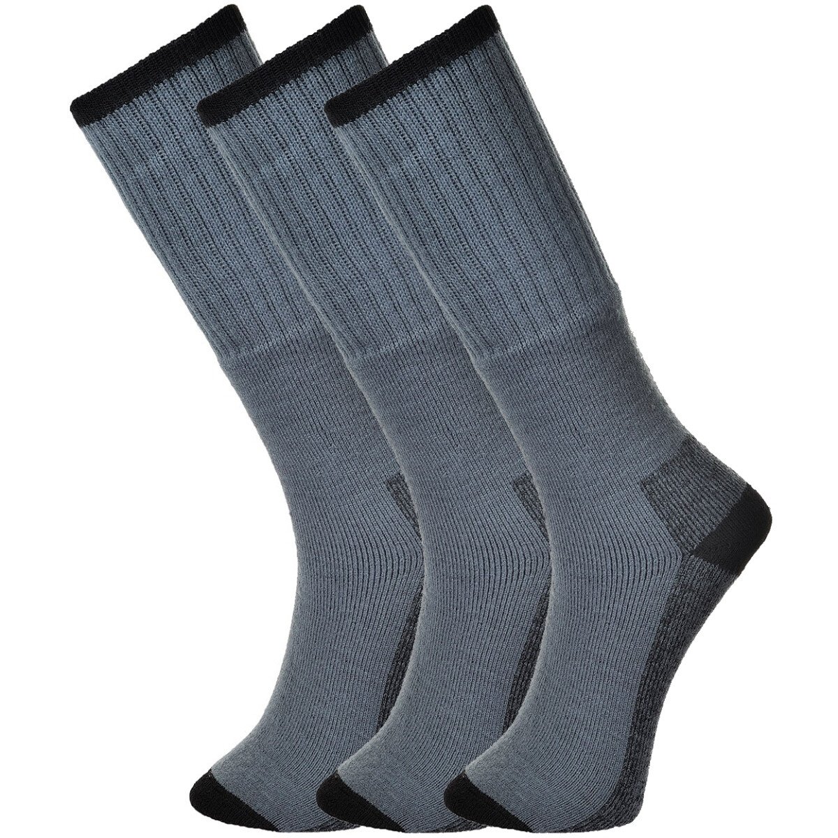 Portwest SK33-Grey Size 10 - Size 13 (EU44 - EU48) Workwear Socks ...