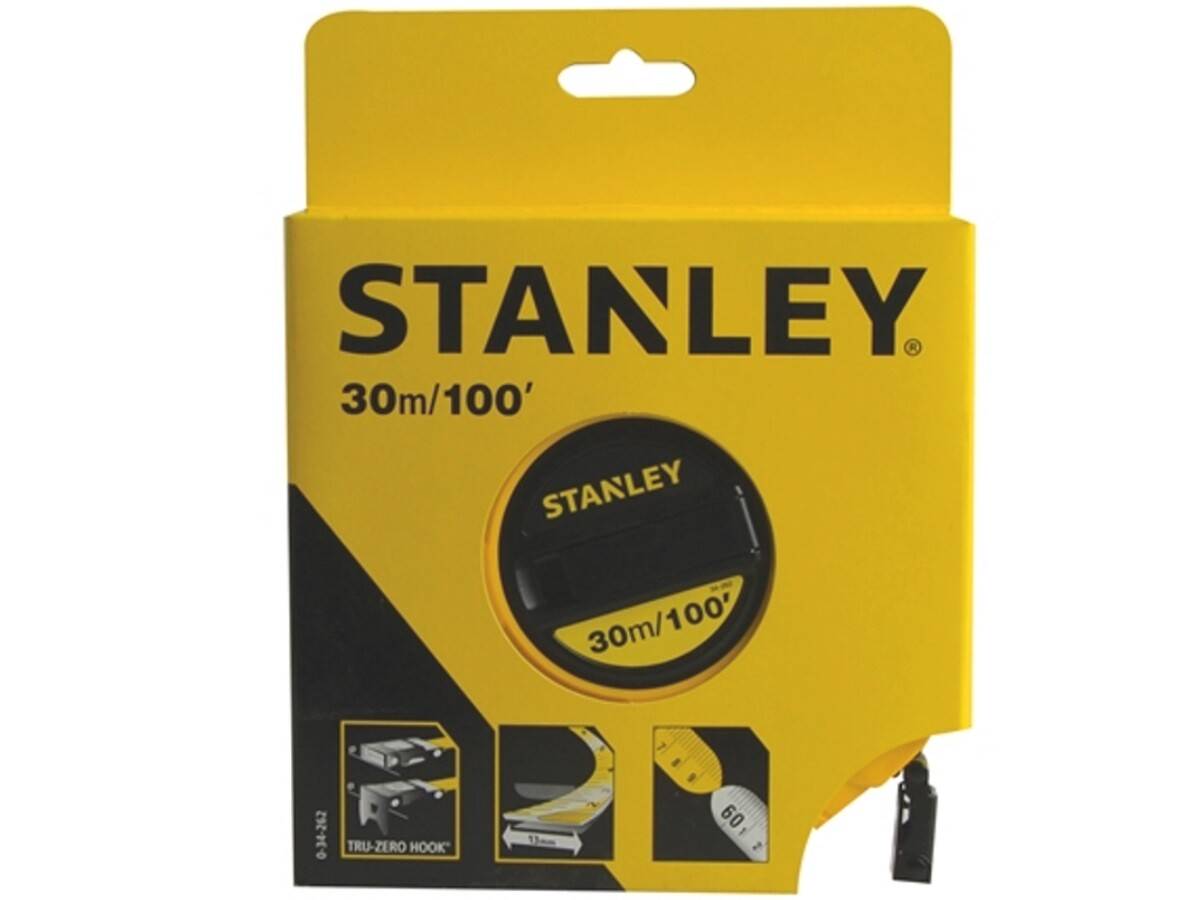 Stanley Closed Case Fibreglass Tape 20m (Width 12.7mm)
