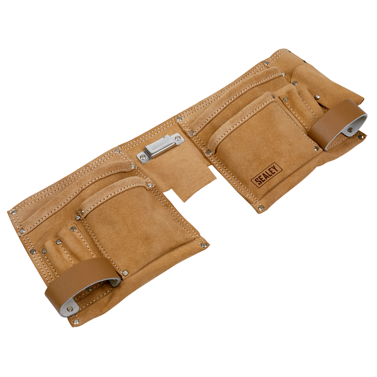 Sealey STBL01 Double Pouch Leather Tool Belt