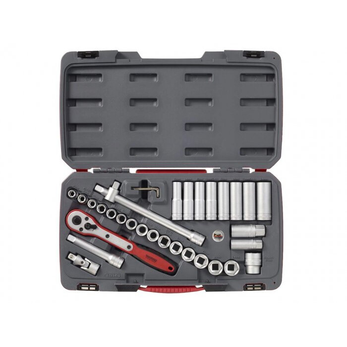 TengTools T1234 34 Piece 1/2in Socket Set In Hard Plastic Case from Lawson  HIS