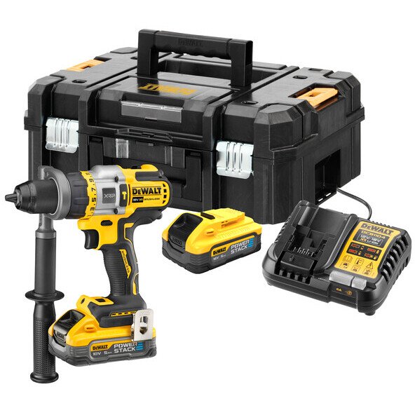 DeWalt DCD999H2T-GB 18V XR XRP Brushless Combi Drill With FLEXVOLT Advantage 2x5.0Ah Powerstack Batteries In T-STAK 