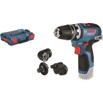 Bosch GSR 12V-35 FC Body Only 12V Brushless Flexiclick Drill/Driver with Accessory Set In L-BOXX