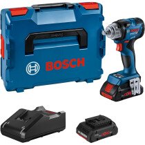 Bosch GDS 18V-330 HC 18v BRUSHLESS Impact Wrench Connected 1/2" Friction Ring & Thru Hole with 2x 4.0ah Batteries in L-Boxx