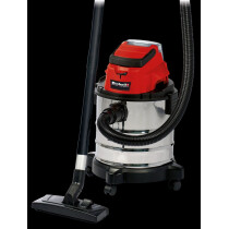 Einhell TC-VC 18/20 Li S-Solo Body Only 18V Power X-Change 20 Litre Stainless Steel Wet & Dry Vac