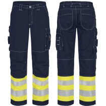 Tranemo 582181 Flame Retardant trousers HiVis Yellow/Navy C58 42" waist