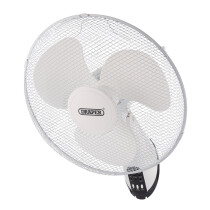 Draper 70975 FAN7C Wall Fan 16'' / 400mm 3 Speed Oscillating with Remote Control