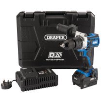 Draper 79894 D20CD60SET D20 20V Brushless Combi Drill with 4Ah Battery and Fast Charger