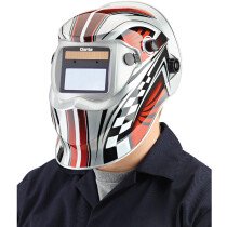 Clarke 6000708 GWH6 Chequer Design Arc Activated Solar Powered Grinding/Welding Headshield