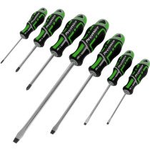 Sealey AK4321HV Screwdriver Set 7 Piece GripMAX® Slotted and Phillips Hi-Vis Green