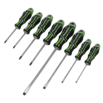 Sealey AK4322HV Screwdriver Set 8pc GripMAX - Hi-Vis Green