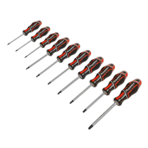 Sealey AK4324 Screwdriver Set 10pc TRX-Star* GripMAX - Red