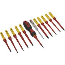 Sealey AK6128 Screwdriver Set 13pc Interchangeable - VDE Approved