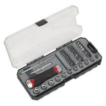 Sealey AK64905 Fine Tooth Ratchet Screwdriver & Accessory Set 38pc