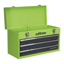 Sealey AP9243BBHV Tool Chest 3 Drawer Portable with Ball Bearing Runners - Hi-Vis Green