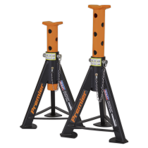 Sealey AS6O Axle Stands (Pair) 6tonne Capacity per Stand - Orange