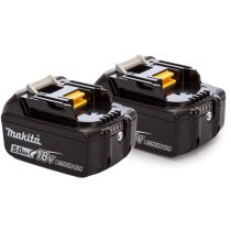 Makita Twinpack 2 x BL1850B 18V - 5.0Ah Batteries with Fuel Gauge