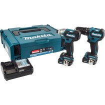 Makita CLX205AJ 10.8V 2-Piece Combo Kit CXT with 2x 2.0Ah Batteries in MakPac Stacking Case