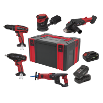 Sealey CP20VCOMBO2 SV20 Series 5 x 20V Cordless Tool Combo - 2 Batteries