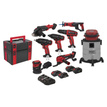 Sealey CP20VCOMBO4 SV20 Series 8 x 20V Cordless Tool Combo - 4 Batteries