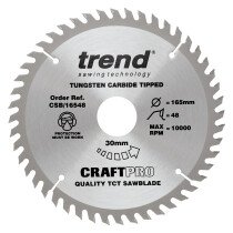 Trend CSB/16548 Craft saw blade 165mm x 48 teeth x 30mm