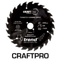 Trend CSB/TC19024T Craft saw blade 190mm x 24 teeth x 30mm thin