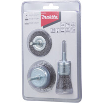 Makita D-66070 3 Piece Wire Brush Set for Drills