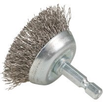 Makita D-76560 50mm Stainless Steel Crimped Wire Cup Brush with 1/4" Hex Shank