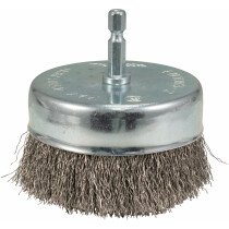 Makita D-76598 80mm Stainless Steel Crimped Wire Cup Brush with 1/4" Hex Shank