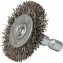 Makita D-766613 50mm Stainless Steel Crimped Wire Wheel with 1/4" Hex Shank