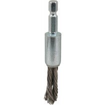 Makita D-76744 19mm Stainless Steel Knotted Wire End Brush with 1/4" Hex Shank