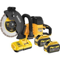 DeWalt DCS691X2-GB 54V XR FlexVolt Brushless 230mm Cut Off Saw Kit Comes with 2 x 9.0Ah Batteries